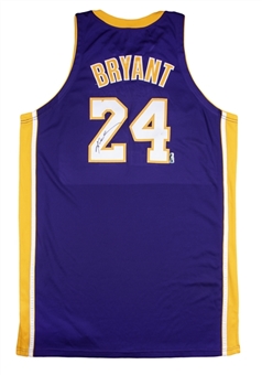 2009-10 Kobe Bryant Team Issued and Signed Lakers Purple Road NBA Finals Jersey (Lakers LOA)